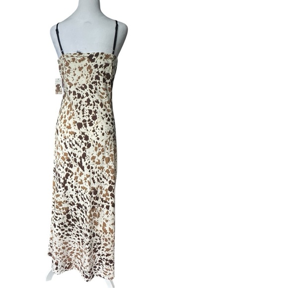 Sincerely Jules Brown and Cream Patterned Dress X Small - Picture 3 of 5